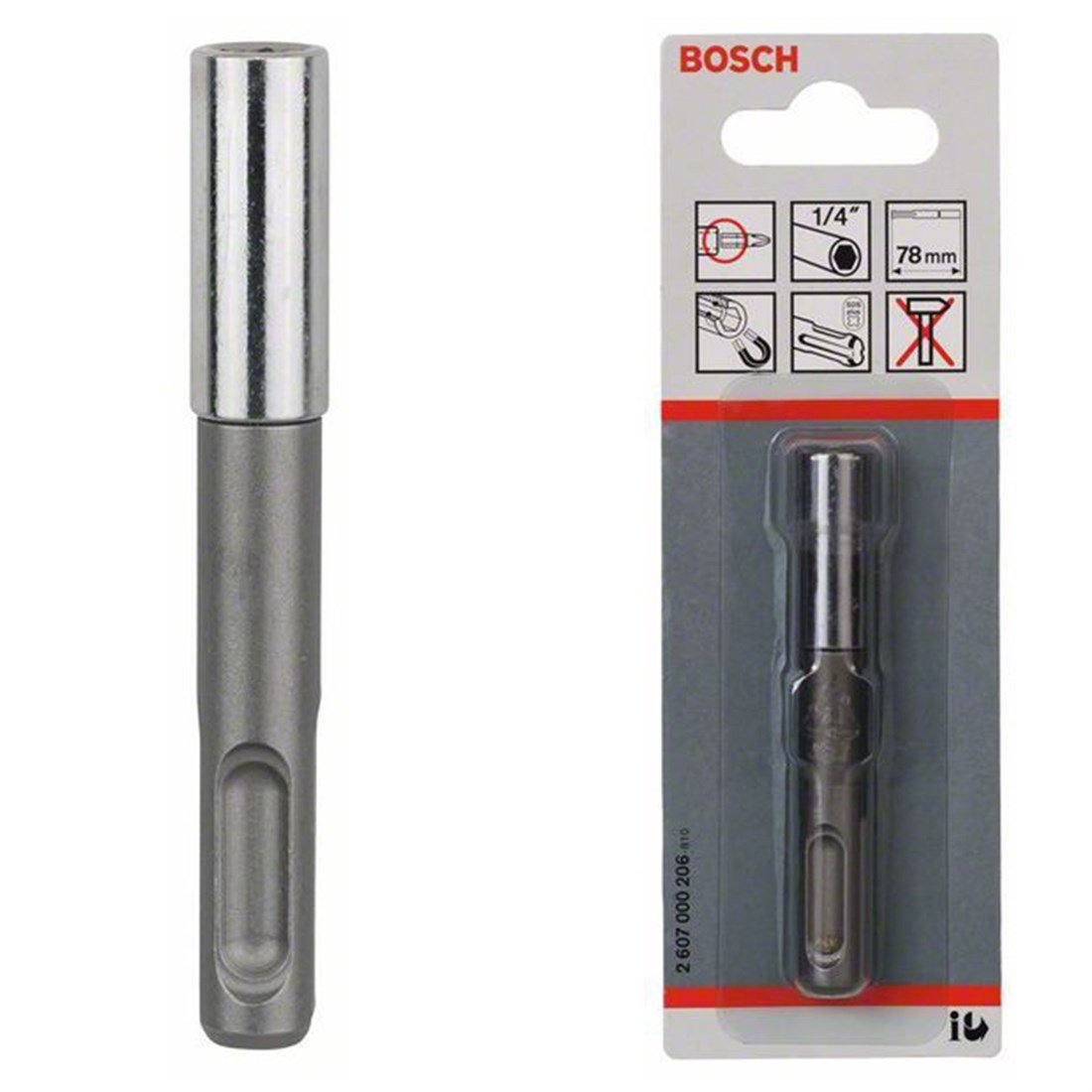 Bosch SDS-Plus Manyetik Vid. Uç Tutucu 11*78mm - 2607000206
