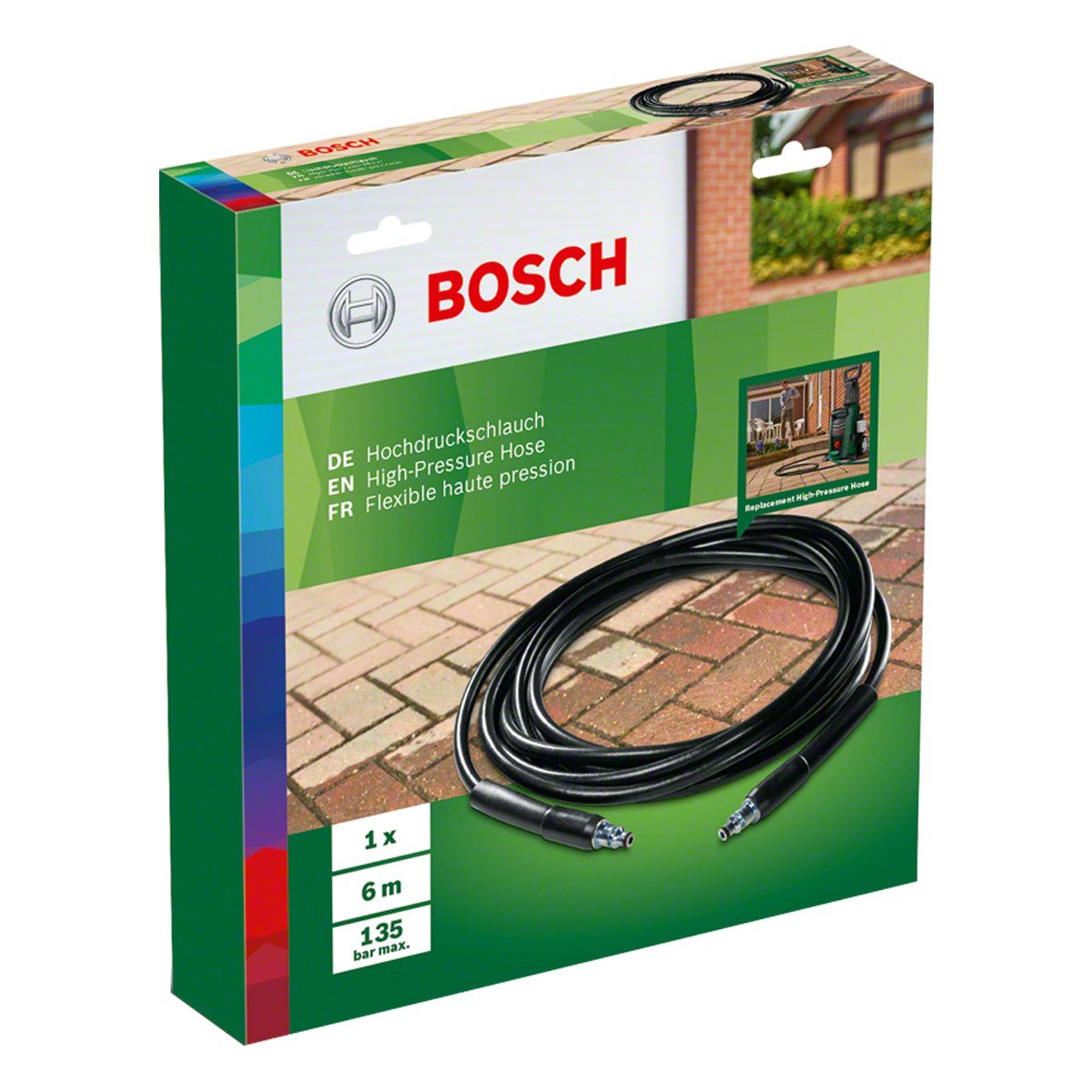 BOSCH Tüm AQT Basınçlı Yıkamalar İçin Yüksek Basınç Hortumu (6m)