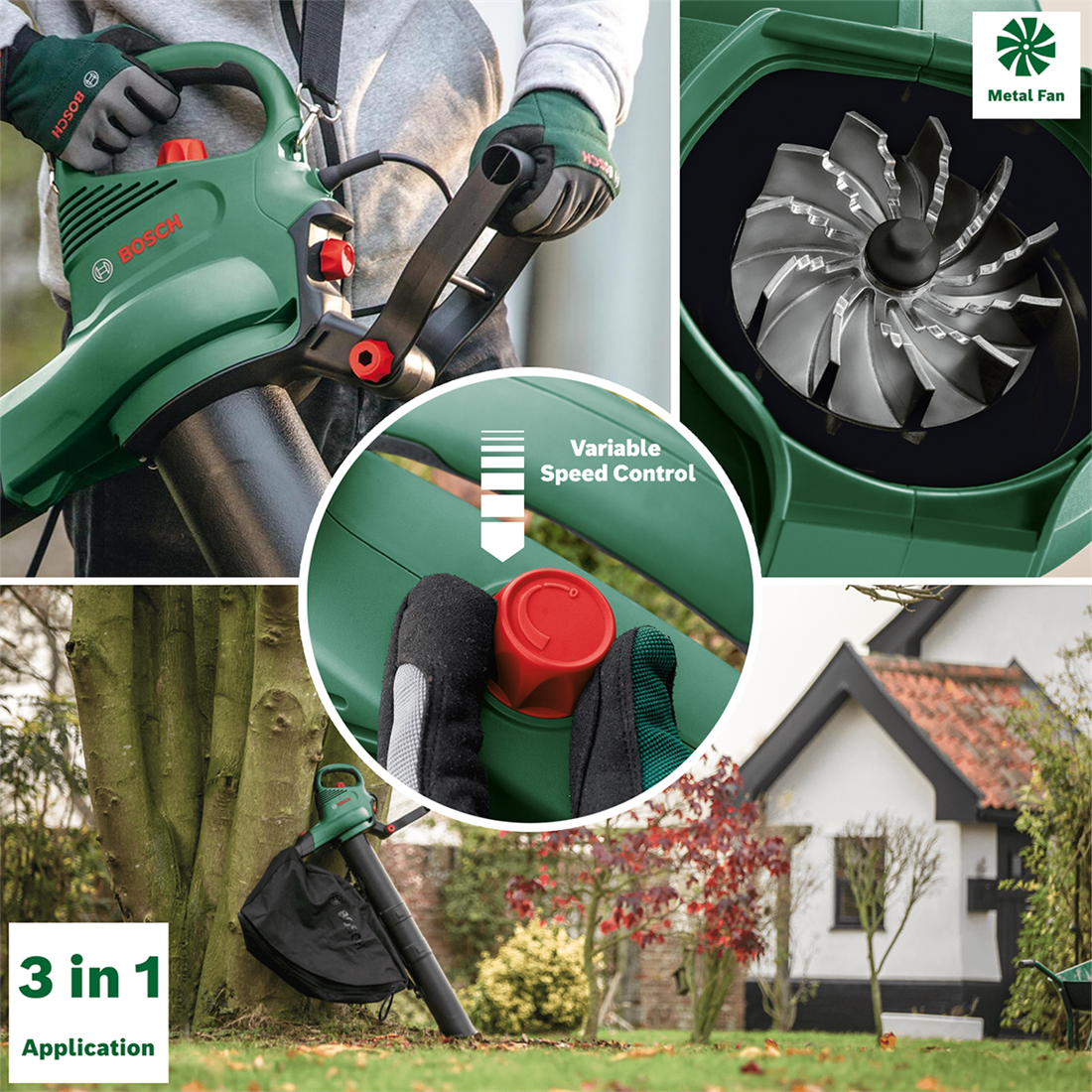 Bosch Universal Garden Tidy 3000 Yaprak Üfleme 06008b1001