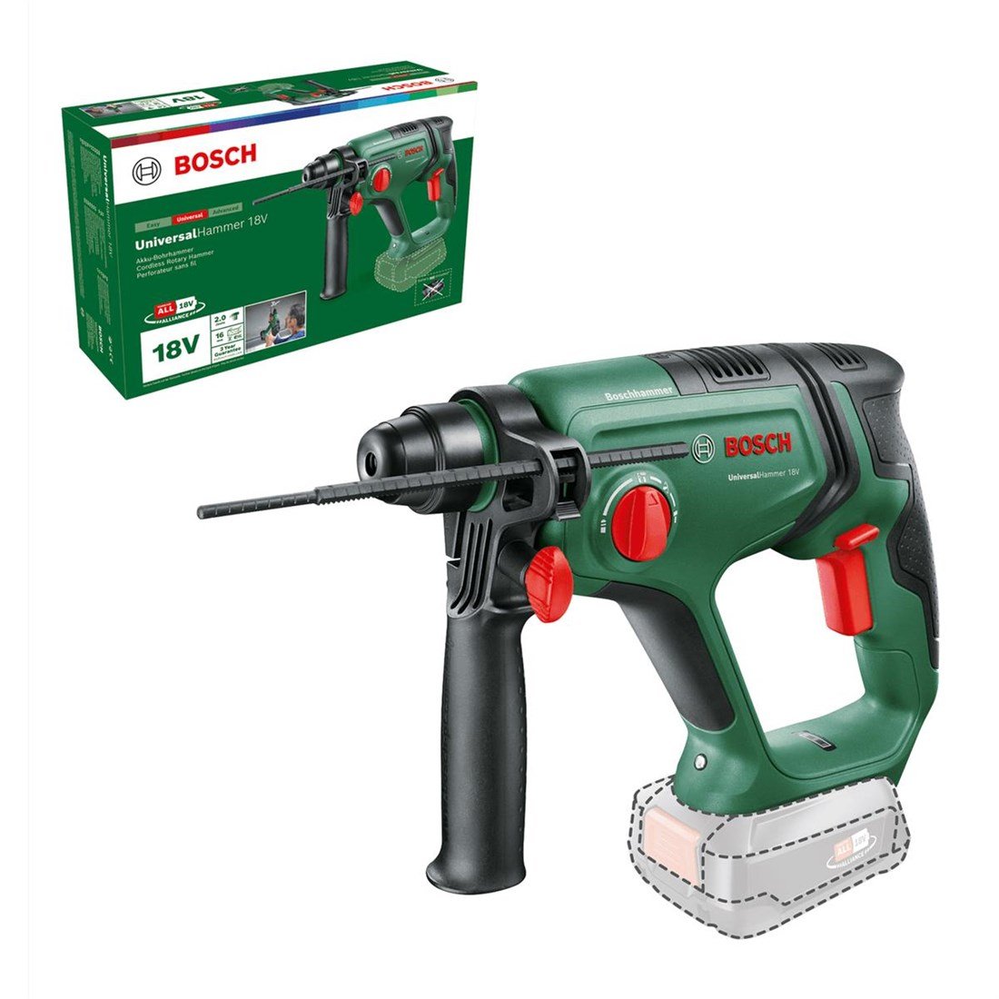 Bosch Universalhammer 18v Akülü Kırıcı Delici (SOLO - Aküsüz) - 06039D6000
