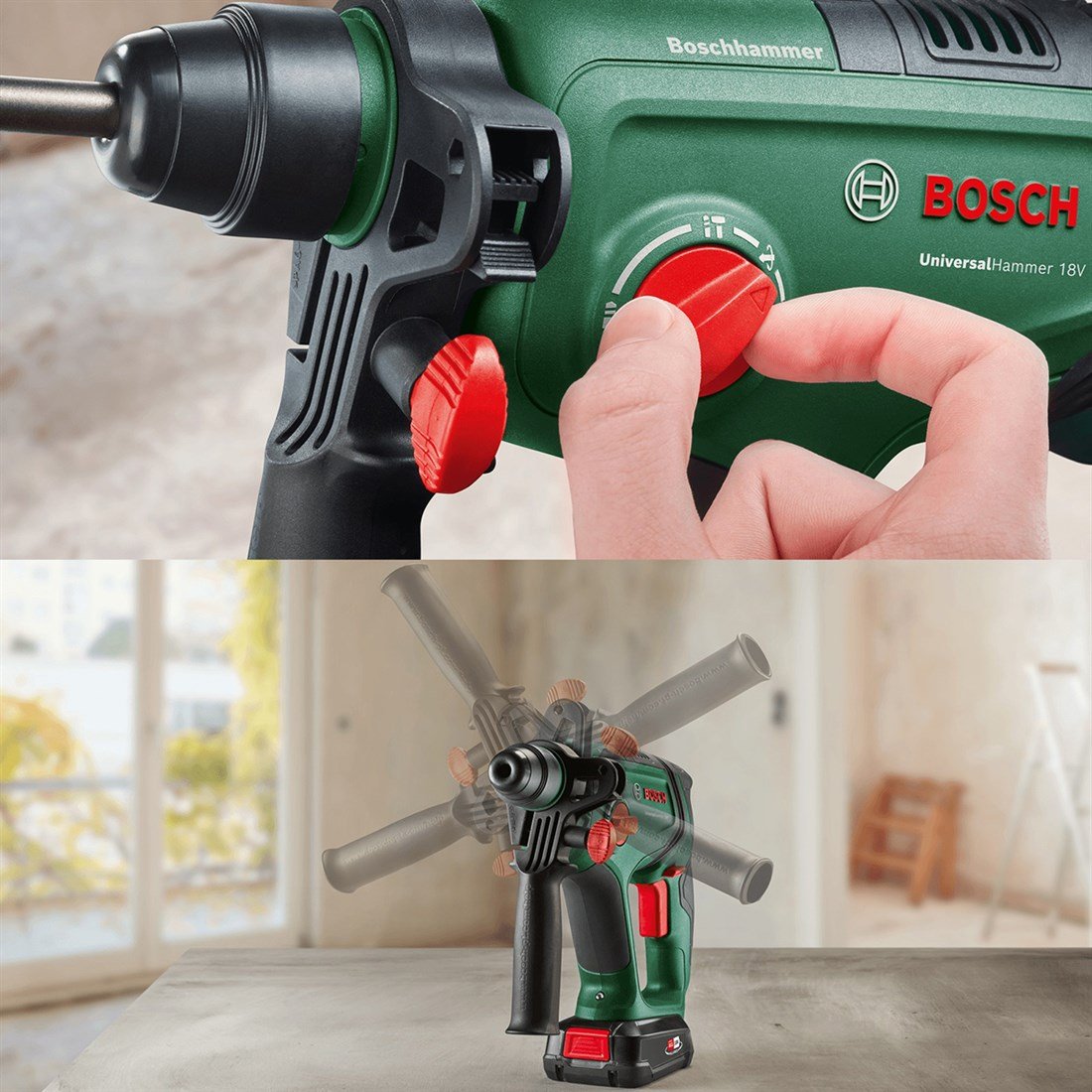 Bosch Universalhammer 18v Akülü Kırıcı Delici (SOLO - Aküsüz) - 06039D6000