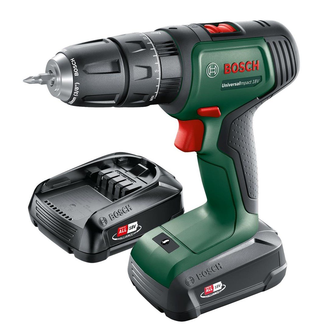 Bosch UniversalImpact 18V Akülü Matkap (1,5Ah, Çift Akü) SBX + 241 Aksesuar Setli - 06039D4103