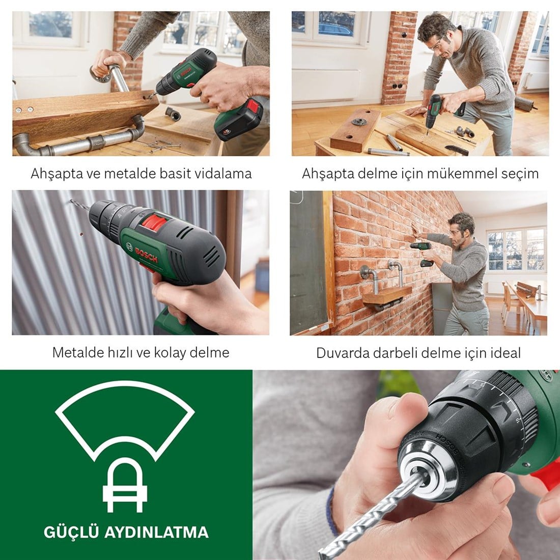 Bosch UniversalImpact 18V (Baretool) Akülü Darbeli Vidalama SOLO - 06039D4100
