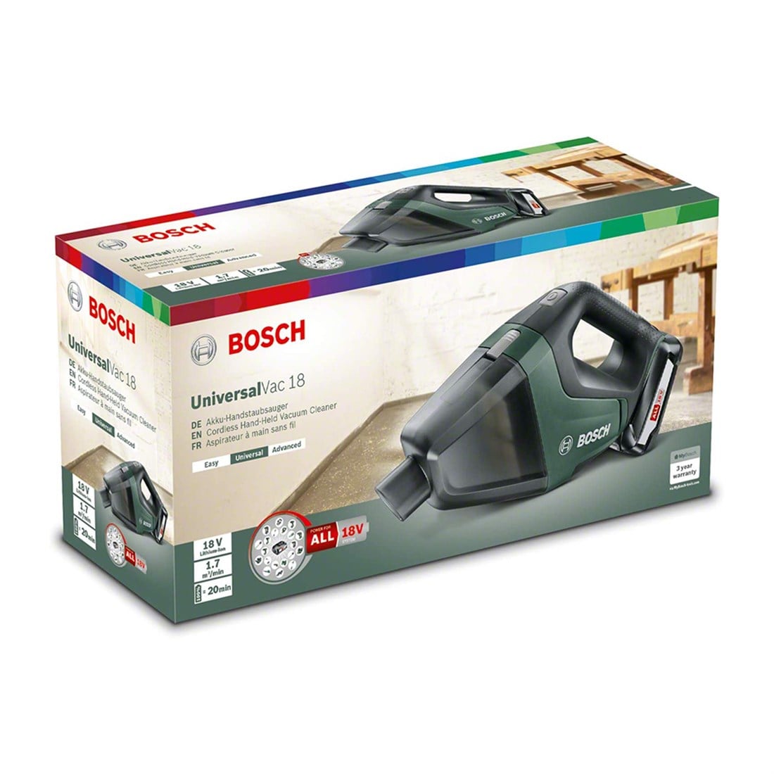 Bosch UniversalVac 18 Set Akülü El Süpürgesi - 06033B9101