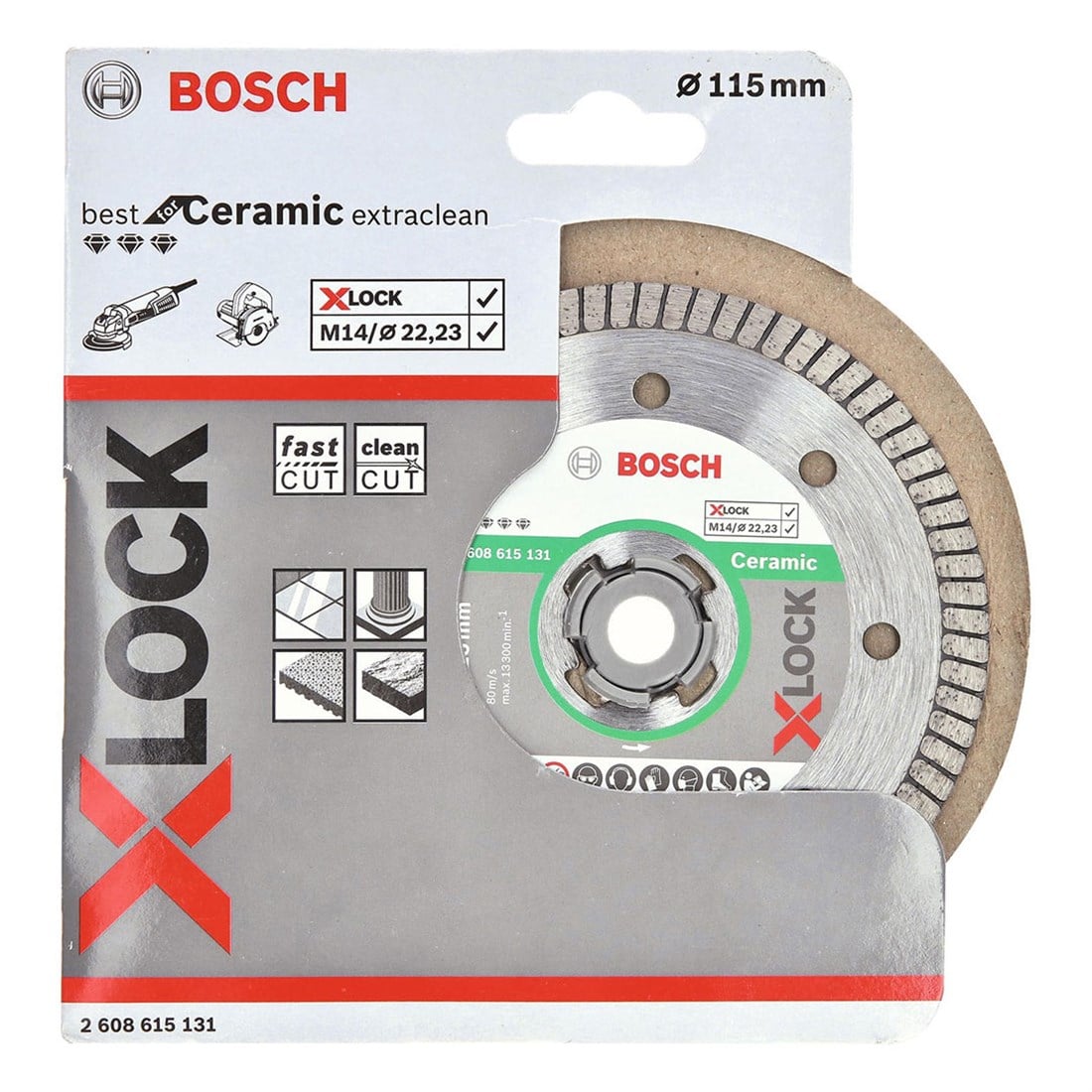 Bosch X-Lock 115mm Best For Seramik Extra Clean Turbo Kesici - 2608615131