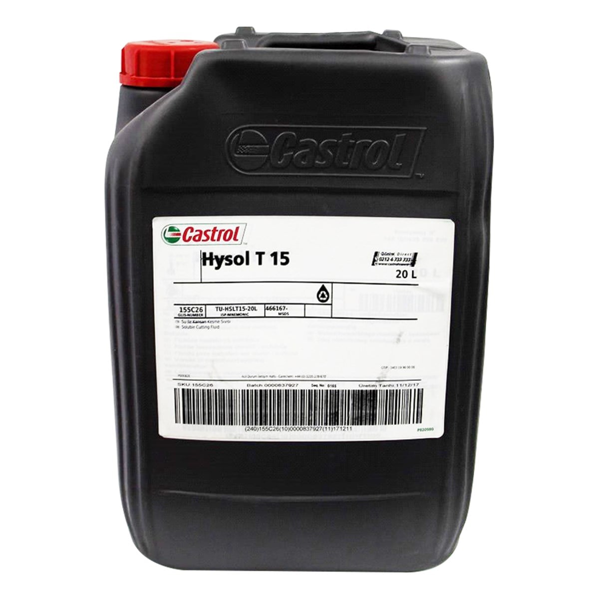CASTROL HYSOL T15 20L TU ORTA SEVİYE METAL İŞLEME SIVISI  