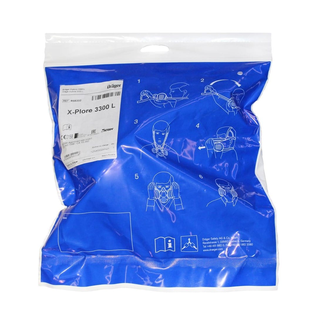 Drager X-Plore 3300 L Yarım Yüz Maskesi