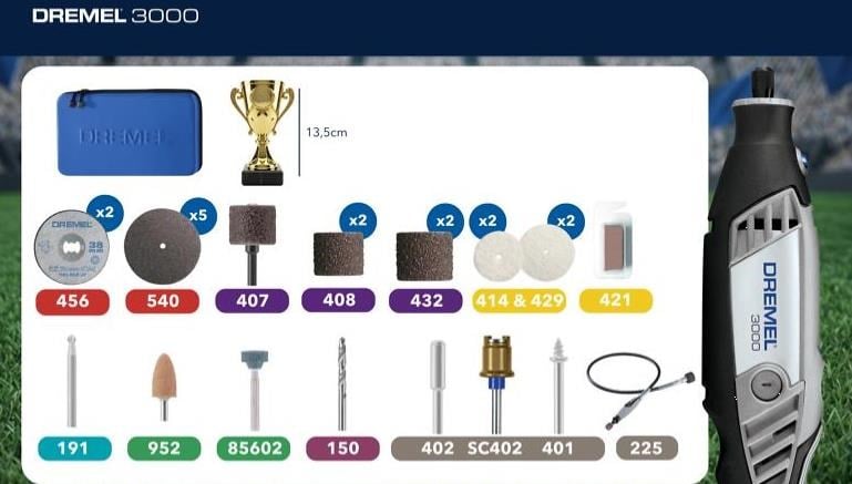 Dremel 3000-1/25 Promo Kit 2026 Şampiyon Kiti - F0133000WC