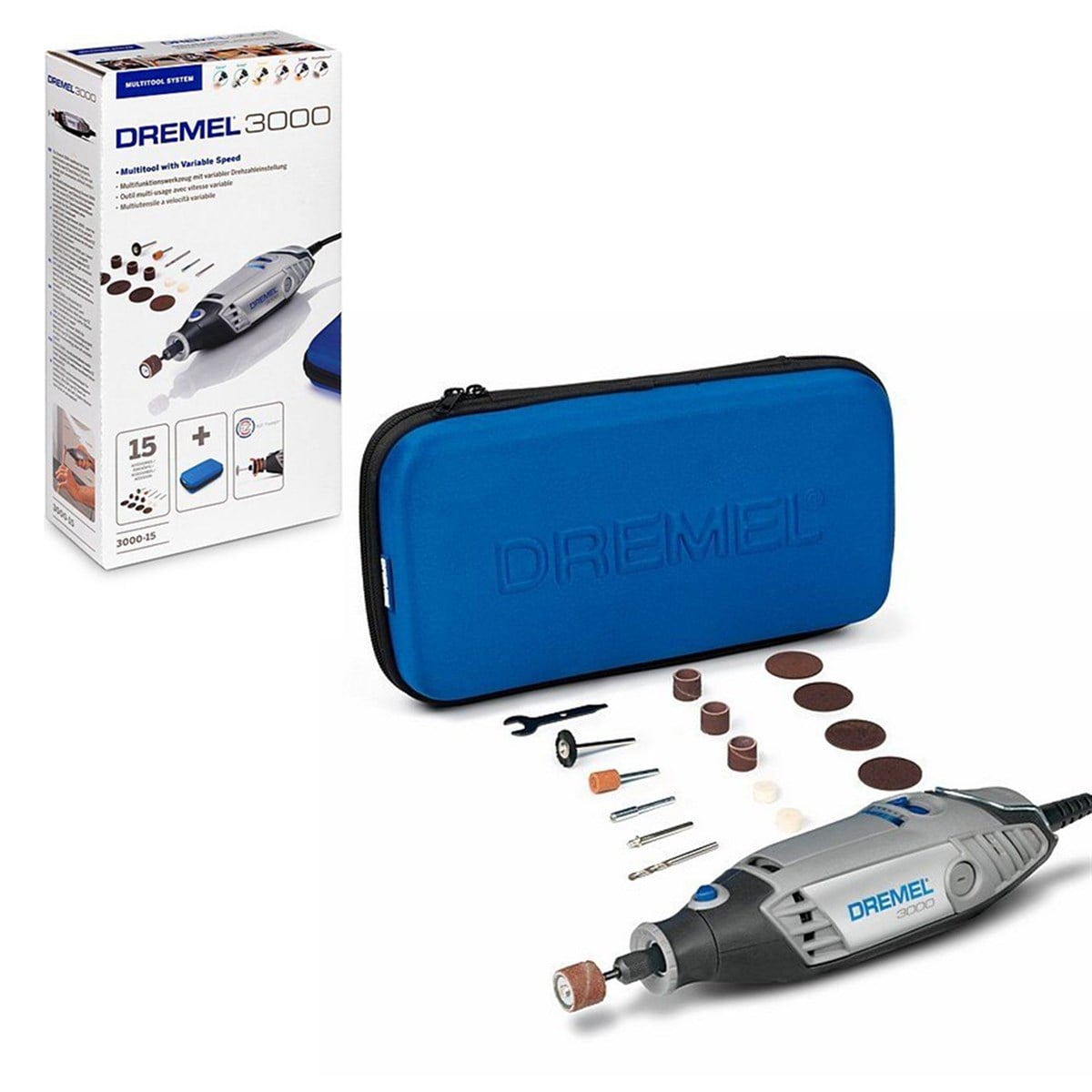 Dremel 3000-15 130 Watt El Motoru - 15 Aksesuarlı - F0133000Jc