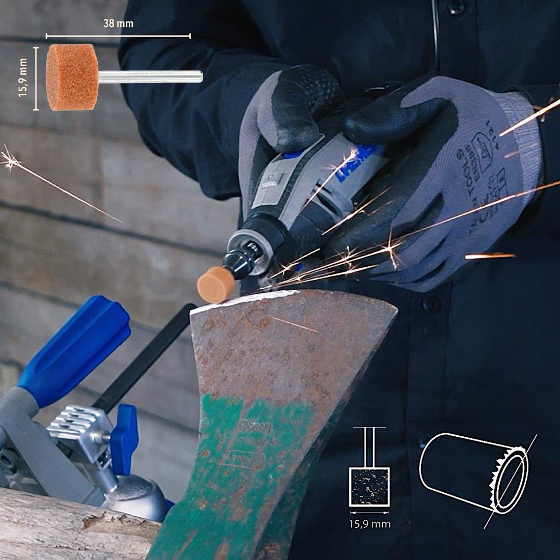 Dremel Alüminyum Oksit Uç 15,9 mm(8193) - 26158193JA
