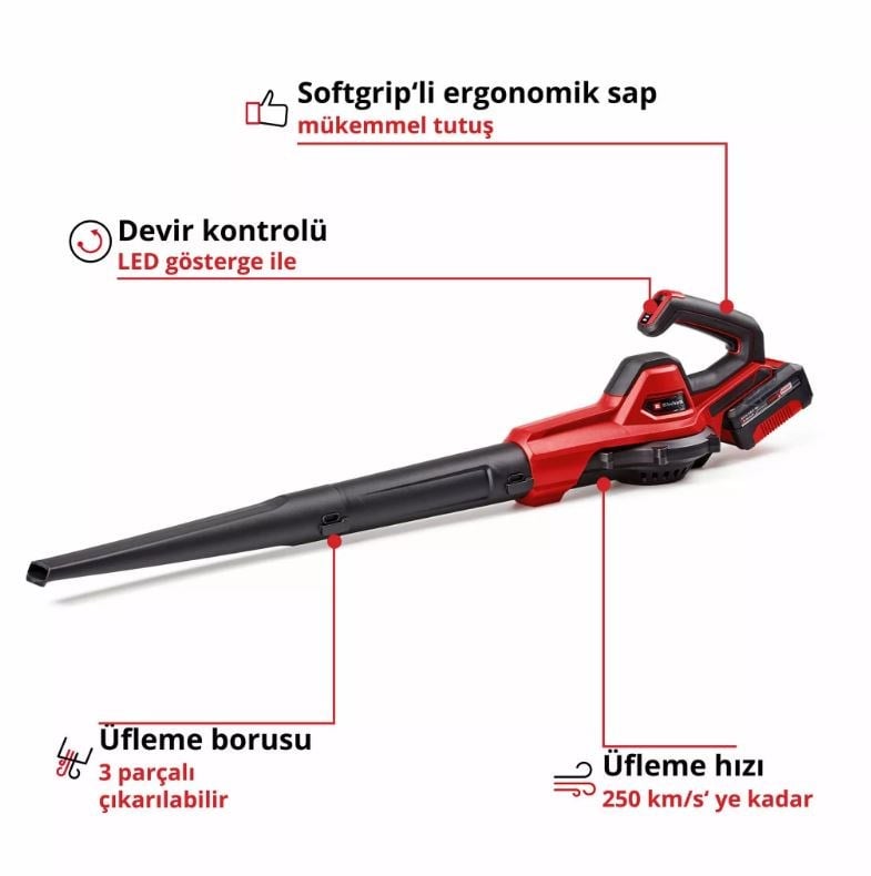 Einhell Expert GE-UB 18/250 Li E (1x4,0 Ah) Akülü Yaprak Üfleme - 3433560