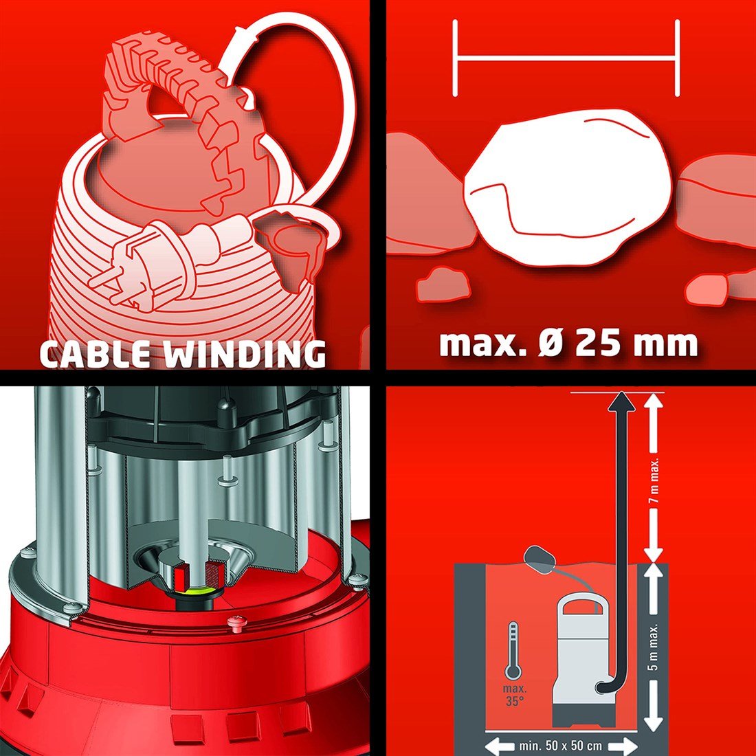 Einhell GC-DP 5225 N Dalgıç Pompa - Kirli Su - 4170481
