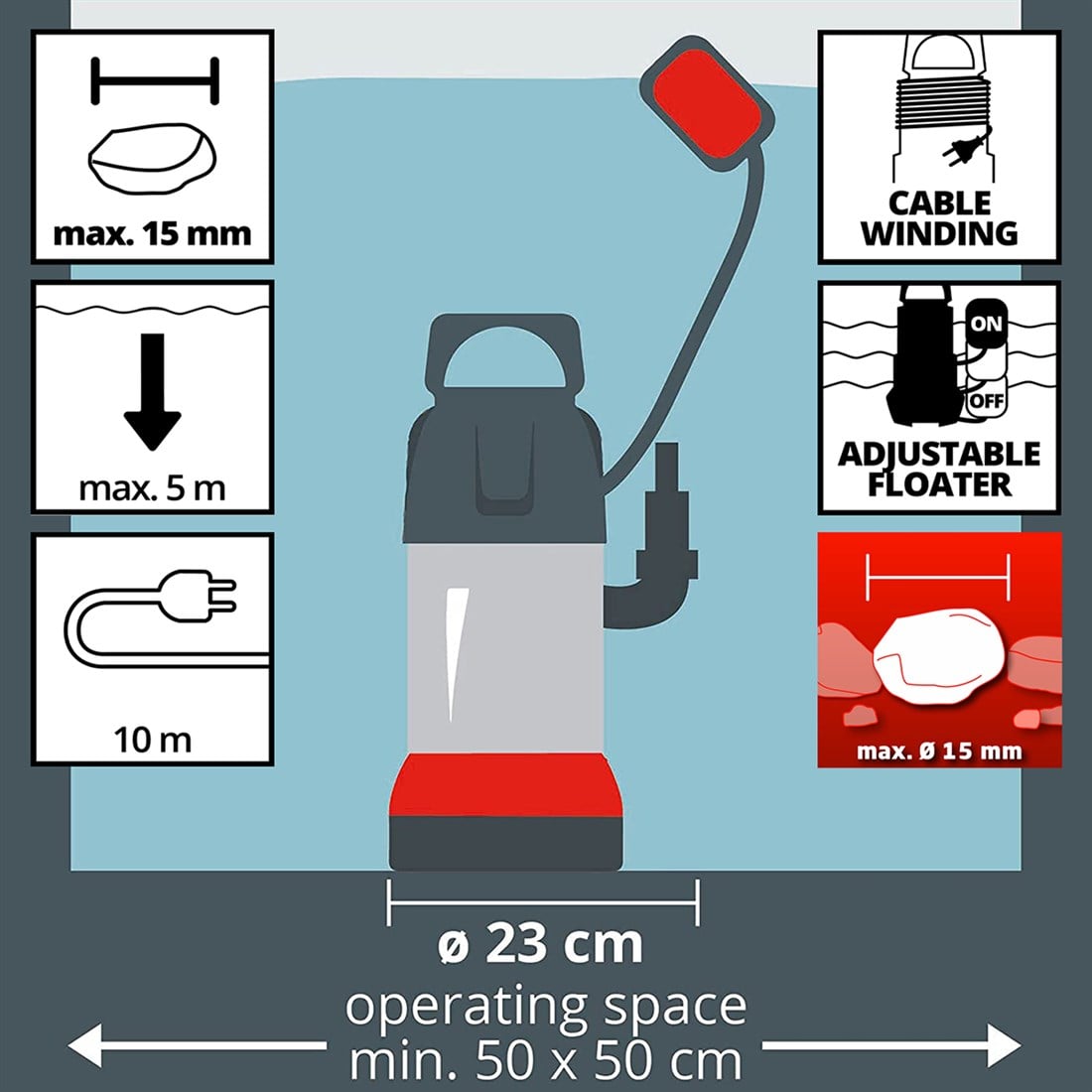 Einhell GC-DP 6315 N Dalgıç Pompa Kirli Su 630W - 4170491