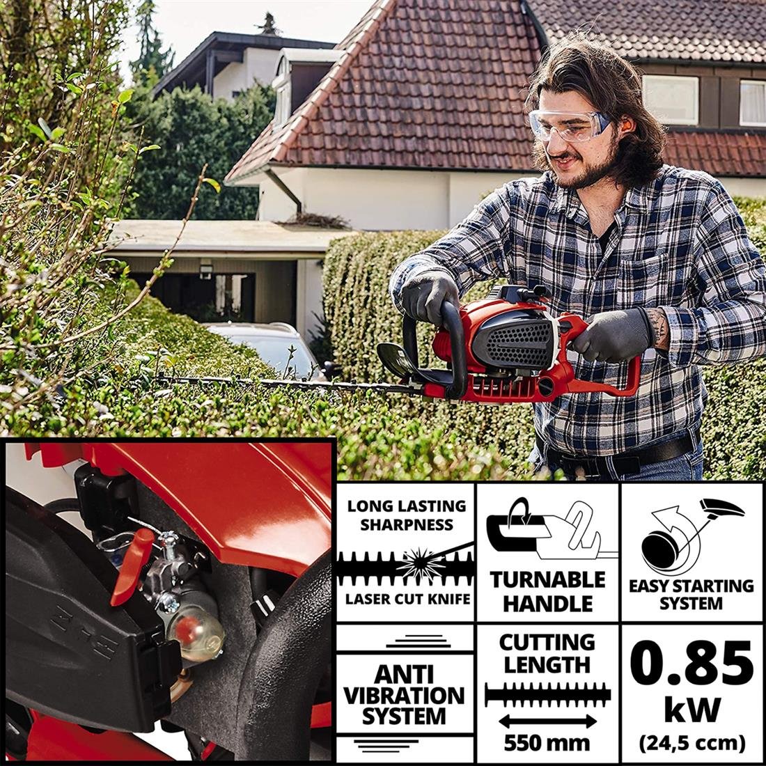 Einhell GE-PH 2555 A Benzinli Çit Budama - 3403835