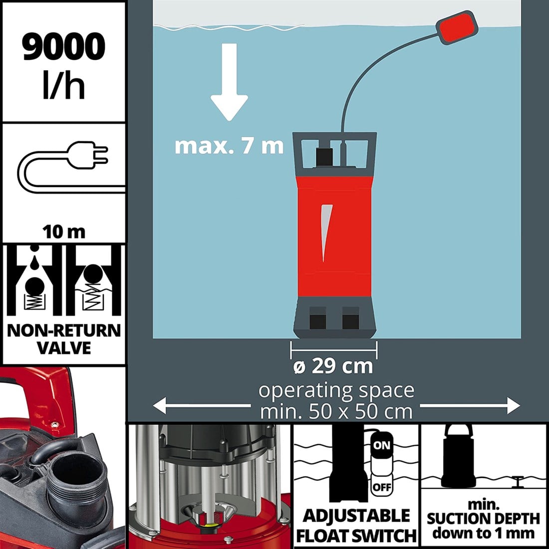 Einhell GE-SP 4390 L Dalgıç Pompa Temiz su - 4170715