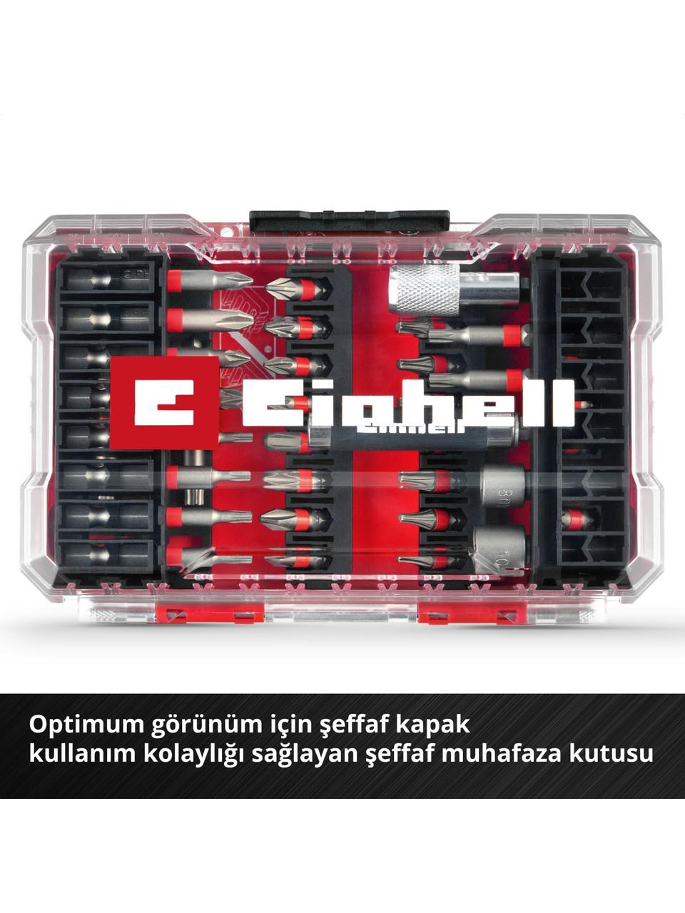 Einhell Professional TP-CD 18/50 Li-i BL ( 2Ah + 4Ah ) Akülü Darbeli Vidalama + Einhell  Vidalama Uç Seti 42 parça M-CASE Kutu