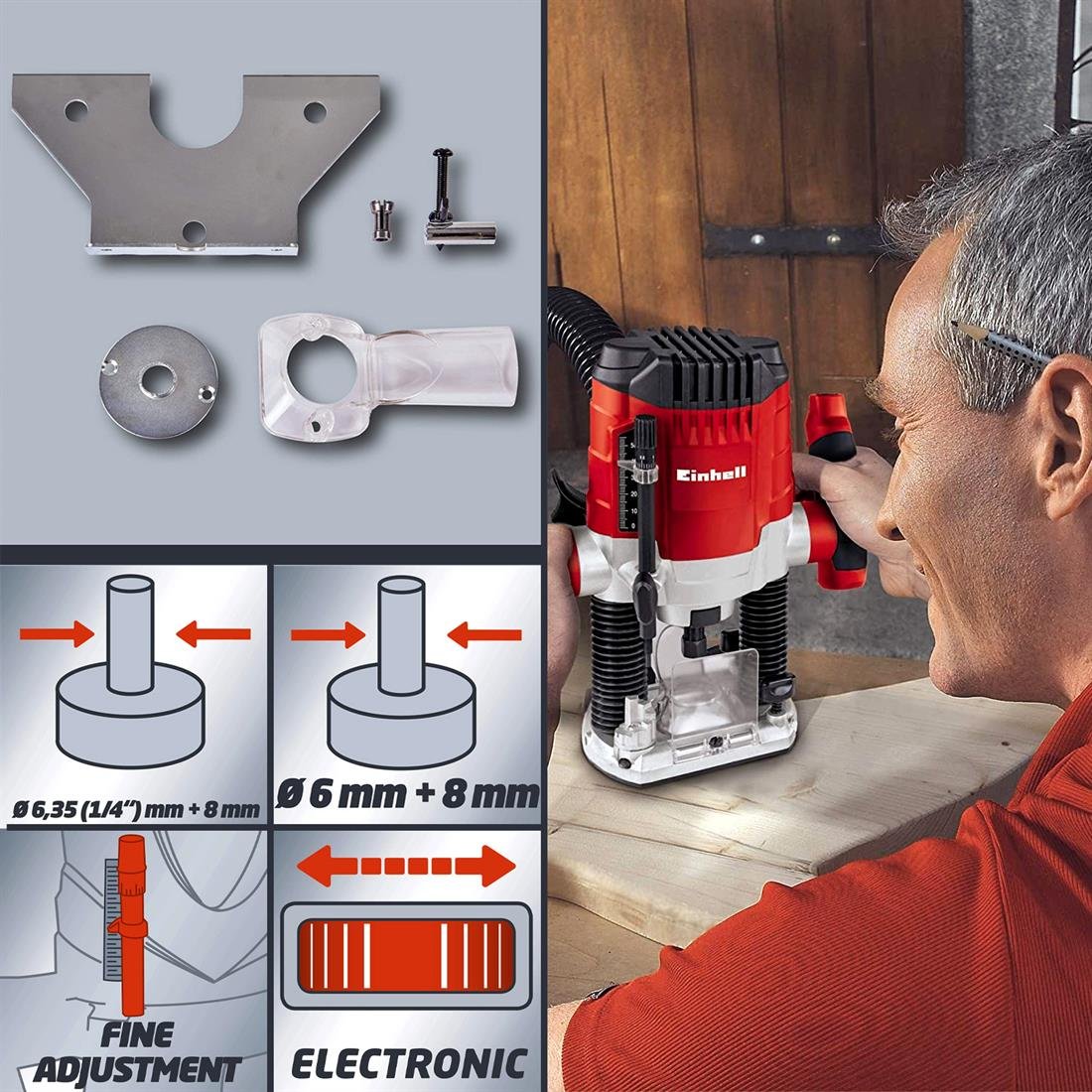 Einhell TC-RO 1155 E 1100 W Elektrikli El Frezesi - 4350470