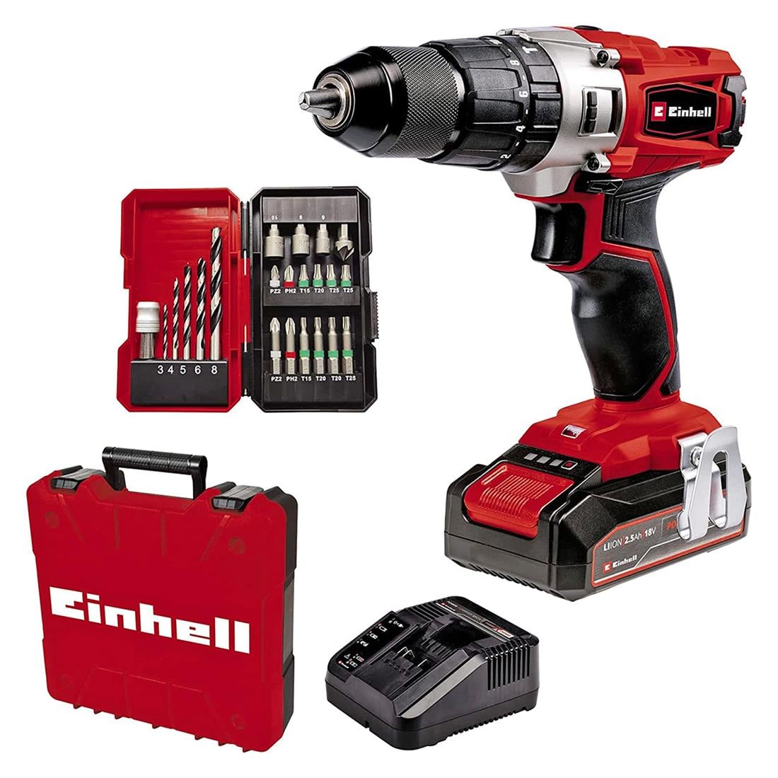 Einhell TE-CD 18/2 Li-i + 22 (1*2,5Ah) Akülü Darbeli Vidalama - 4514220
