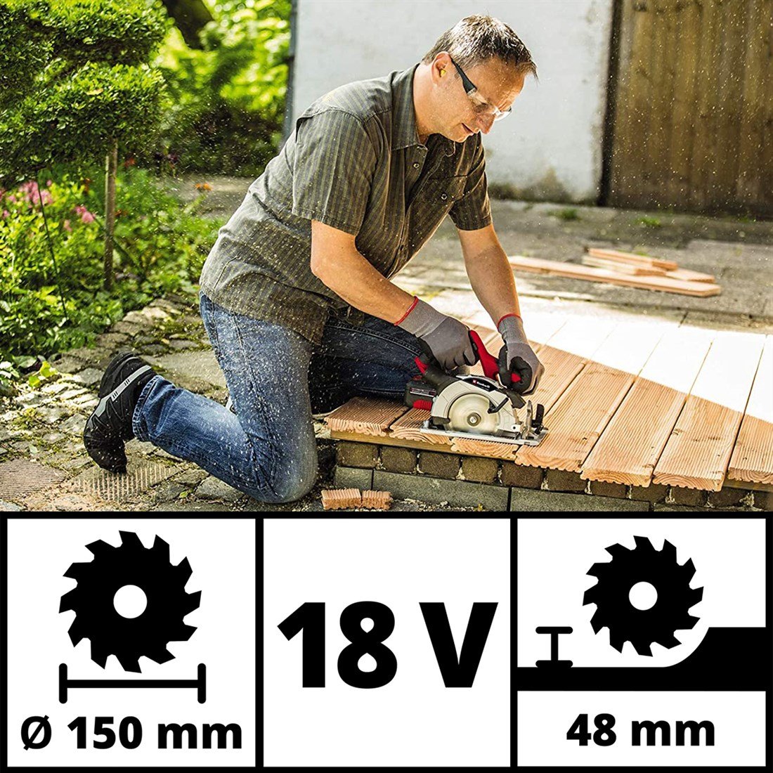 Einhell TE-CS 18/150 Li - Solo Akülü Daire Testere - 4331220