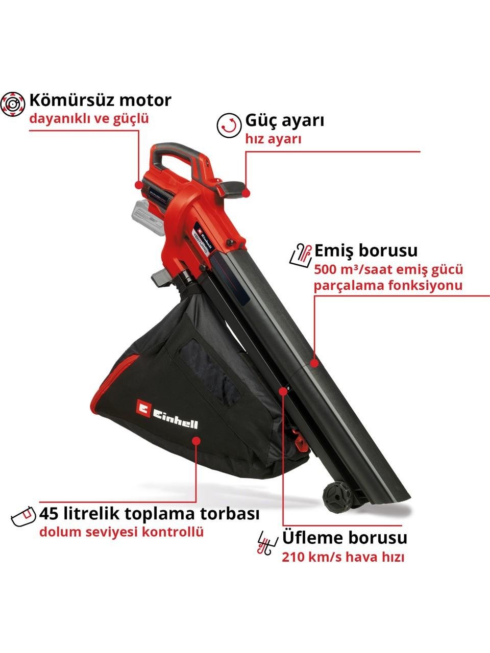 Einhell Venturro 18/210 Akülü Yaprak Üfleme- Toplama Makinası (SOLO)- 3433625