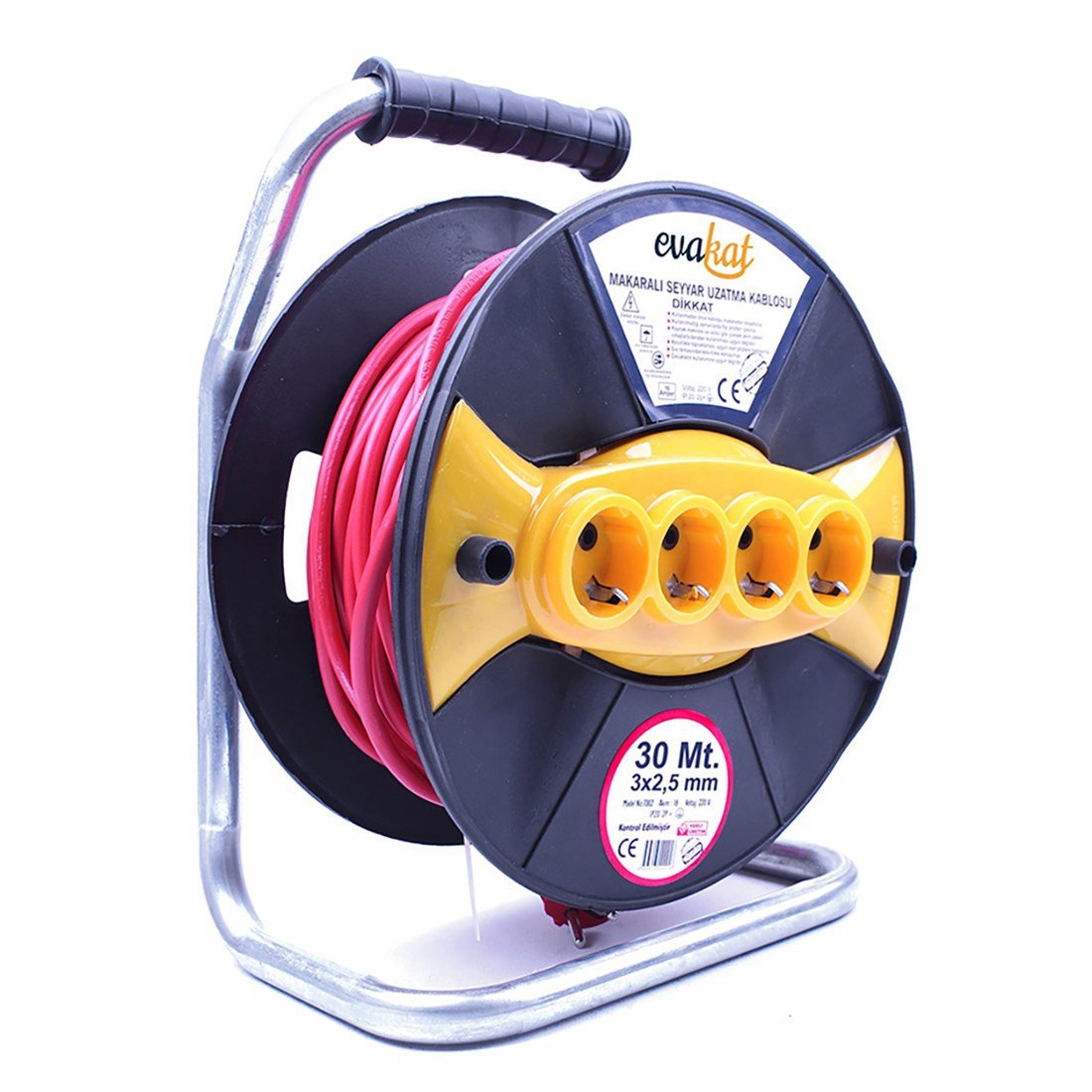 Evakat 3*2,5 Makaralı Kablo Sertifikalı 30mt 