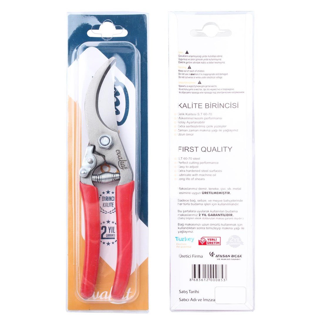 Evakat KT -1 Çelik Budama Makası 