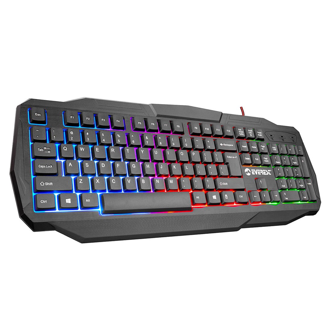 Everest Kmx-86 Olivine Siyah Usb Gökkuşağı Zemin Aydınlatmalı Q Klavye + Mouse Set - 23389