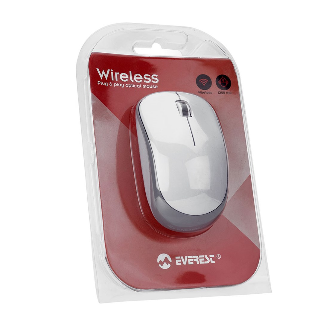 Everest SM-833 Usb Beyaz/Gri 1200dpi Optik Kablosuz Mouse 33590