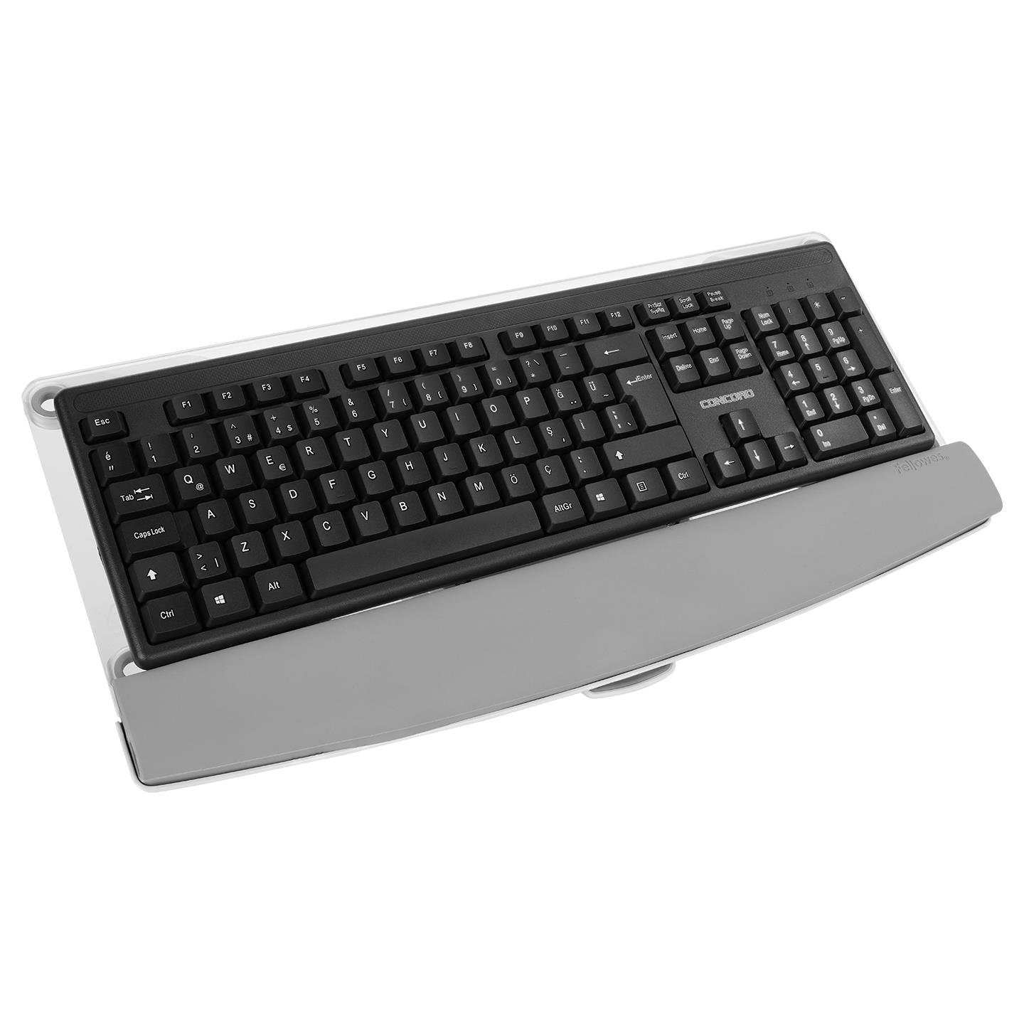 Fellowes I-Spire Masaüstü Silikon Bilek Destekli Klavye Standı Beyaz - 37942