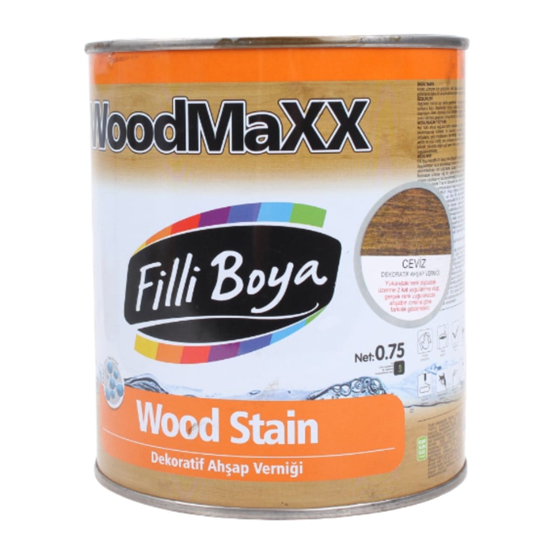 Filli W.Maxx Dekoratif Ahşap Verniği (Verniksiz) Ceviz 0,75Lt  3000-3295-11-00004