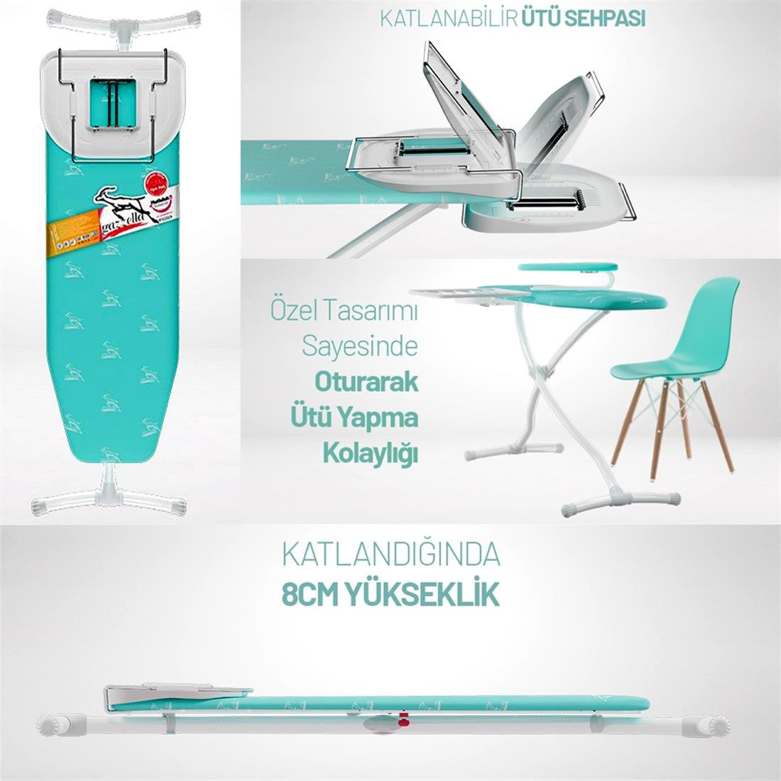 Gazella SM/GZM 900 E SQUAS Ev Tipi Ütü Masası