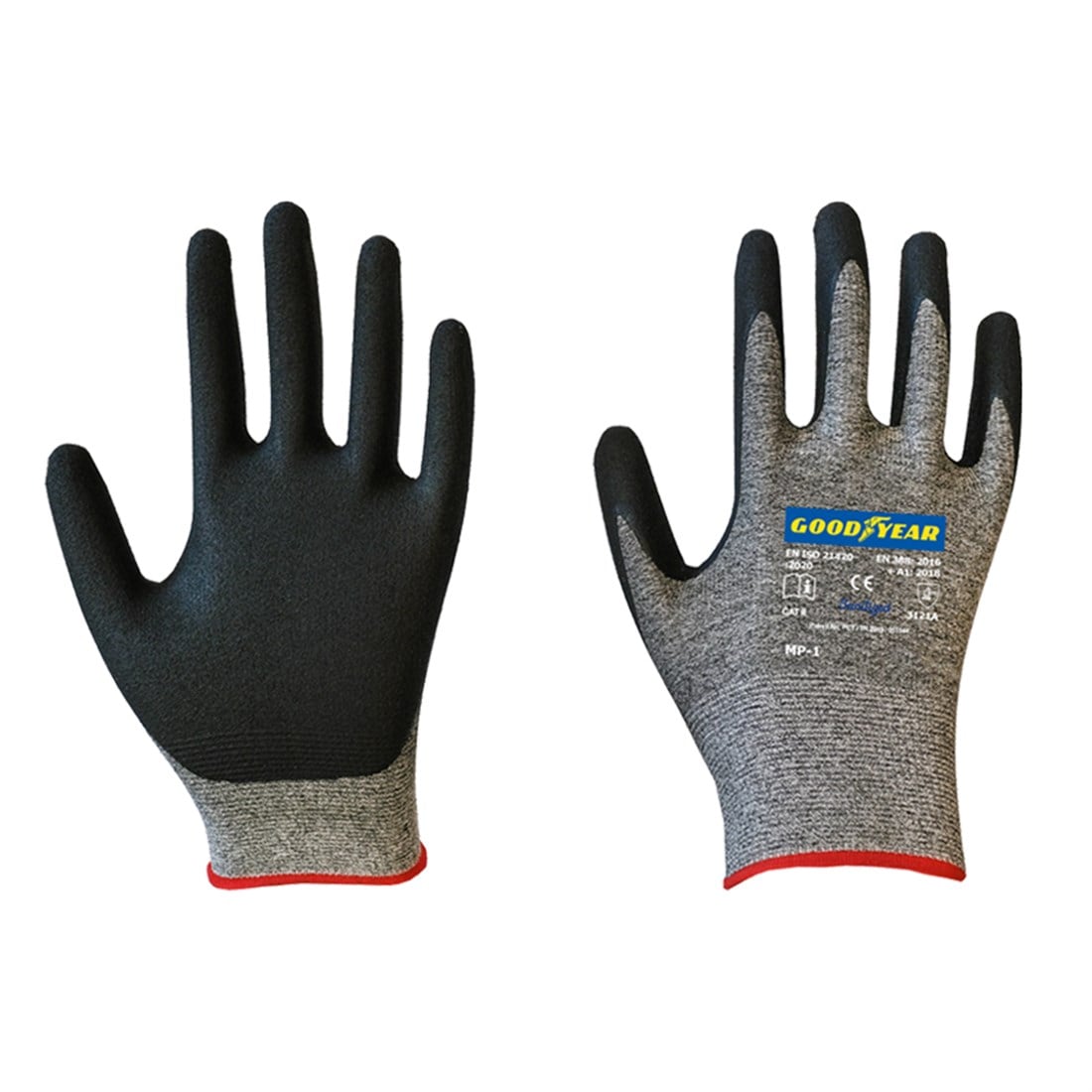 Goodyear Mp1 Parmak Kaplı Eldiven Siyah no:9