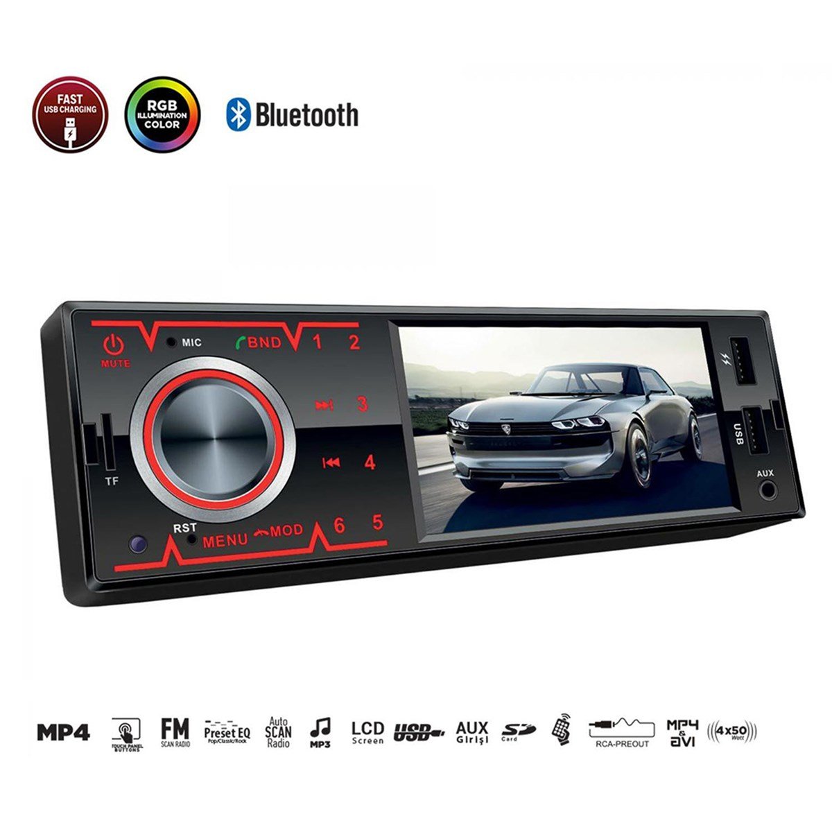 HARWARD HR-4040 OTO RADYO USB ÇALAR - ELK-03181