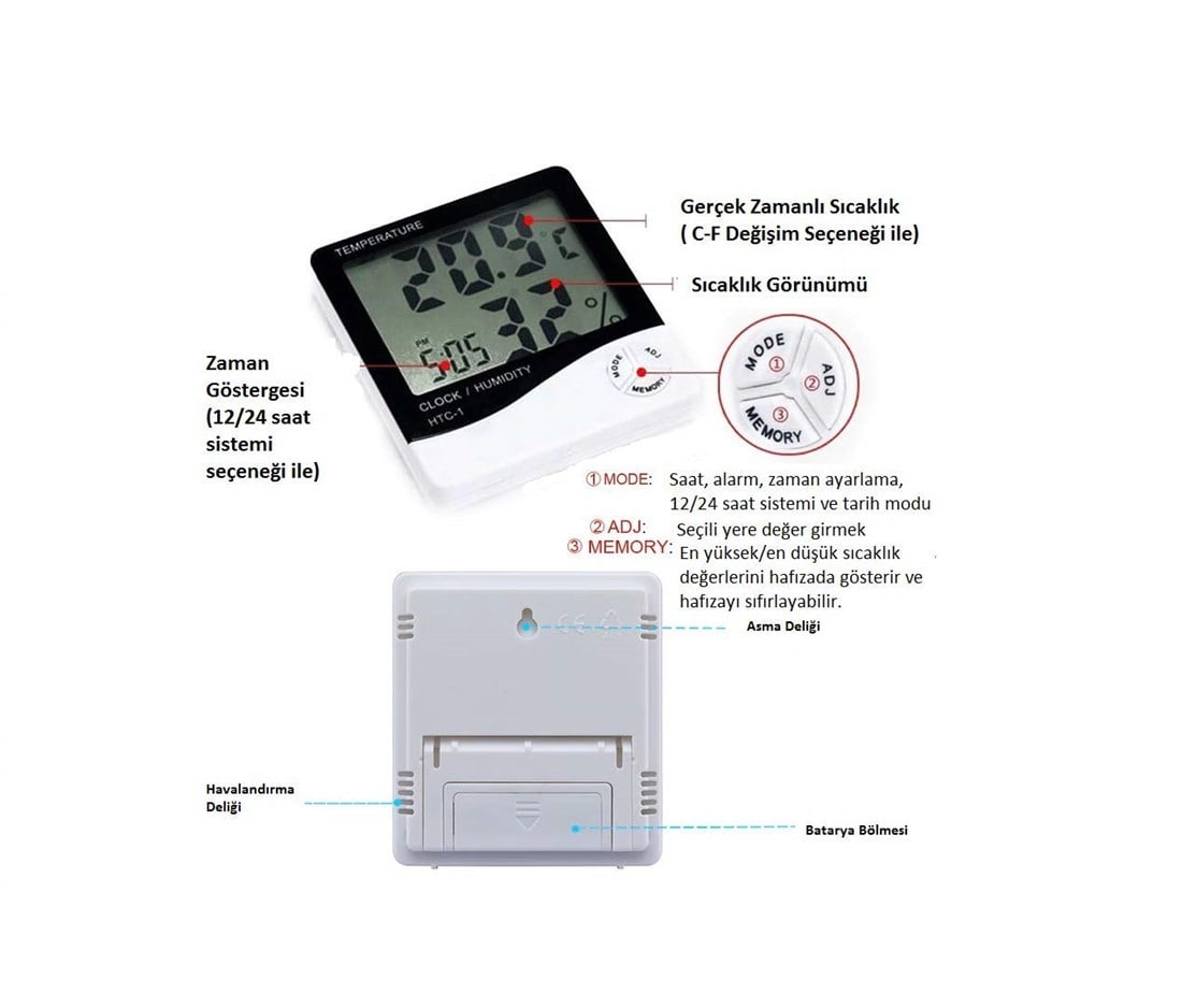 HTC-1 Dijital Termometre VT-001 - ELK-01454