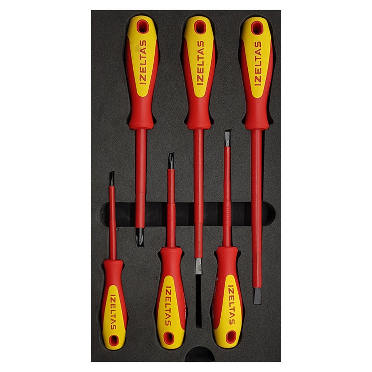 İZELTAŞ 1000V İZOLELİ ELEKTRİKÇİ TORNAVİDA SETİ (6PARÇA)-4140009106