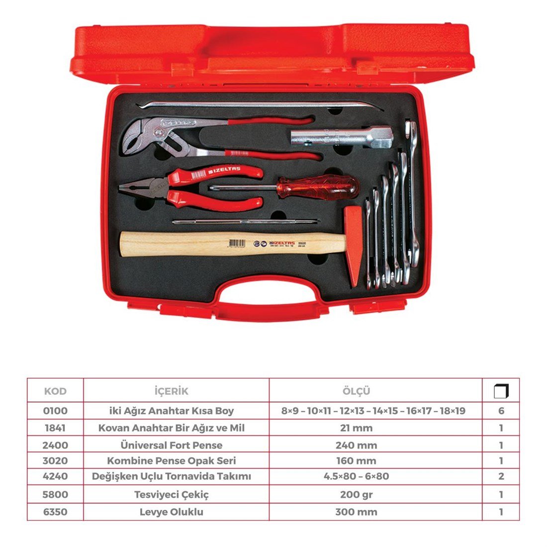 İzeltaş 13 Parça Hobby Set Oto Tipi - 8705006113