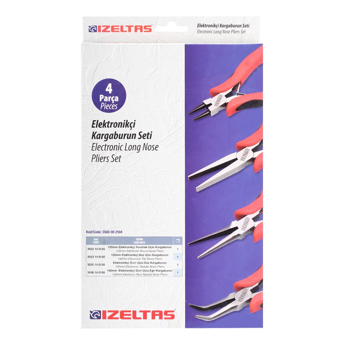 İZELTAŞ ELEKTRONİKÇİ KARGABURUN SETİ 4 PARÇA - 3565002104