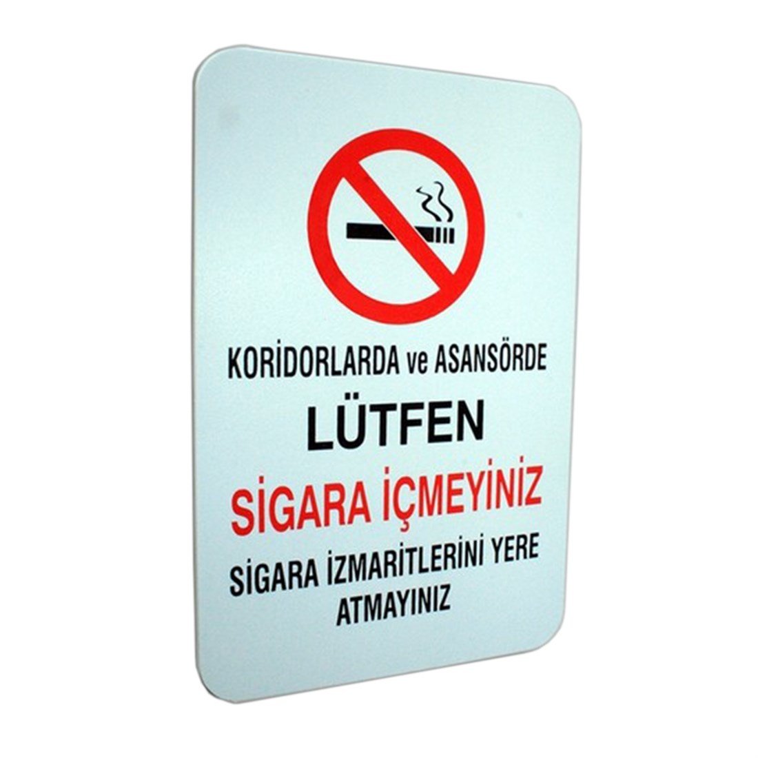 İzmir Fırça İş güvenliği Levhası (koridorda sigara içilmez) 16*24