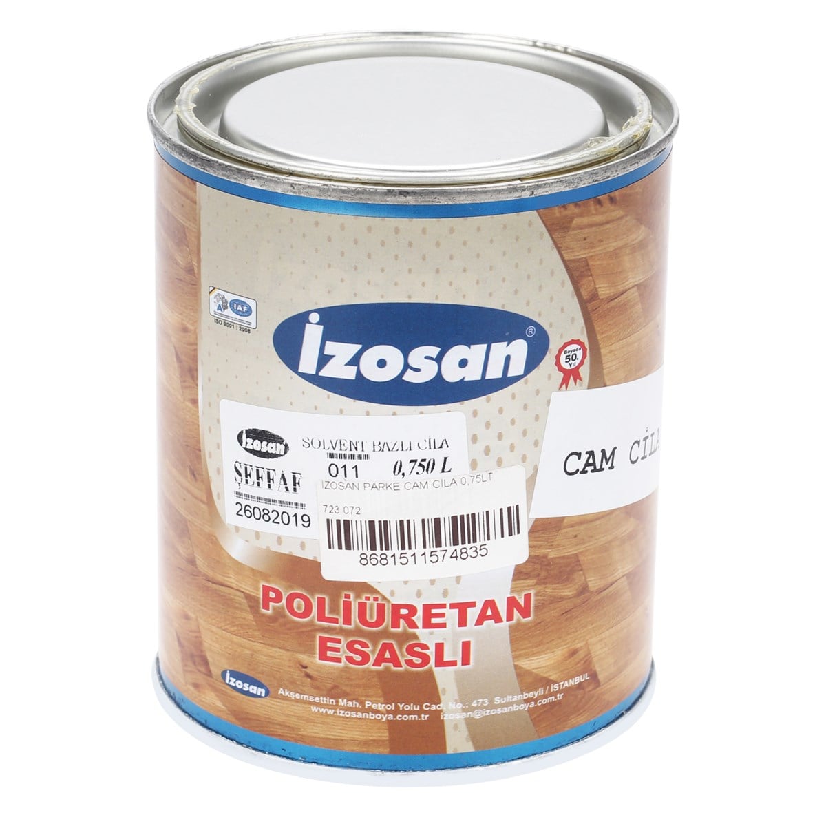 İZOSAN PARKE CAM CİLA 0,75LT 