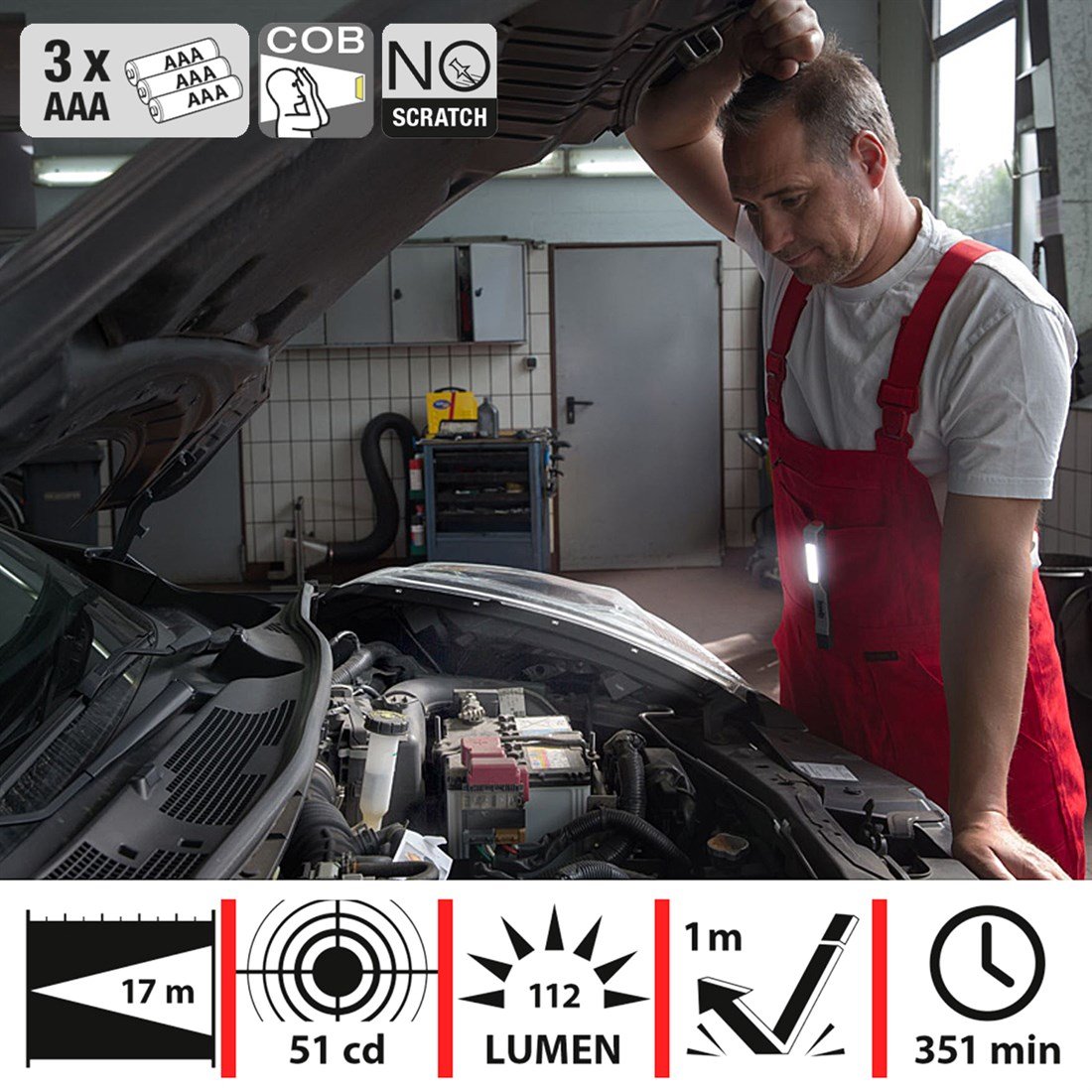 Kwb Cob-Led Mıknatıslı Kalem Tip Fener - 49948630