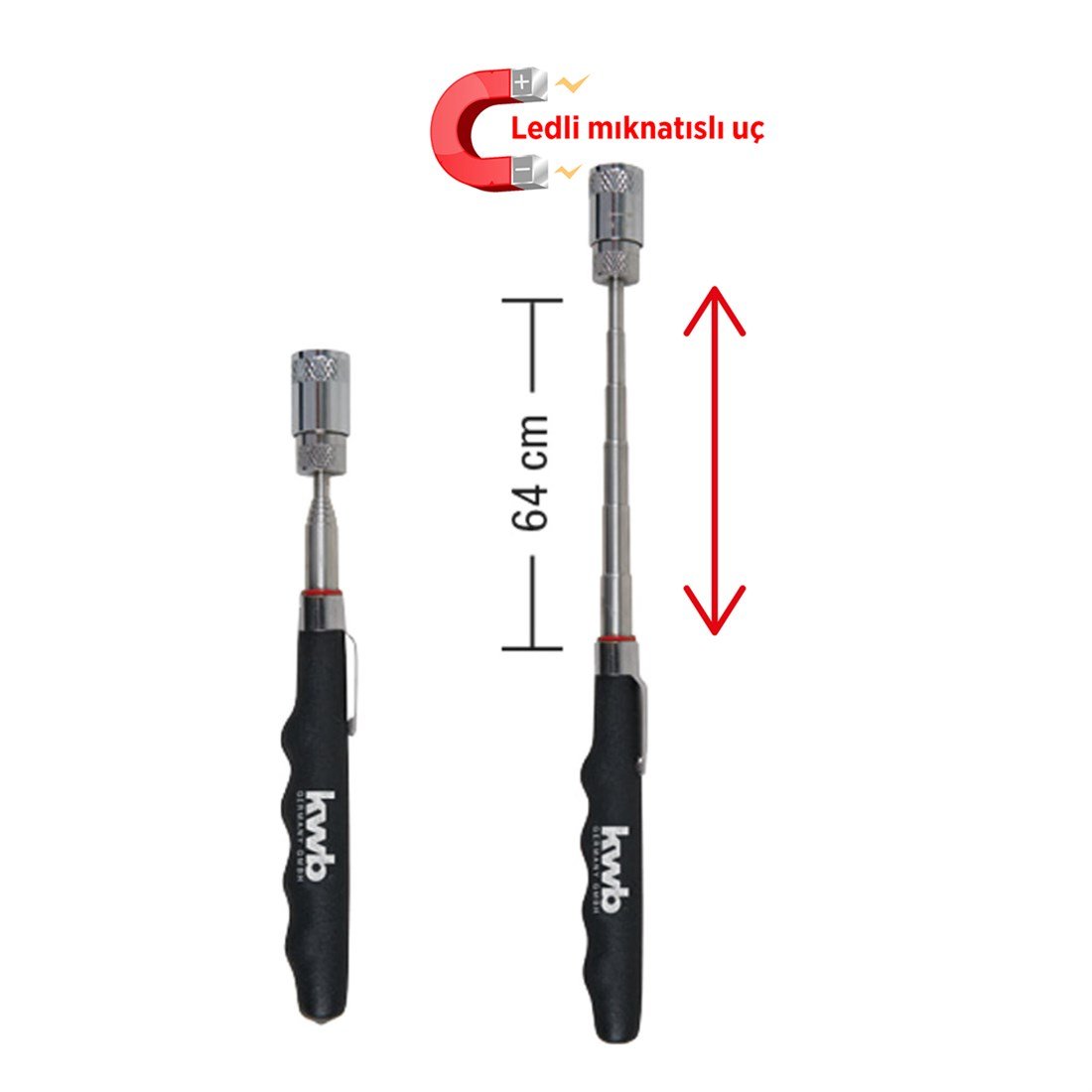 Kwb Teleskopik Mıknatıslı Led Fener - 49953590