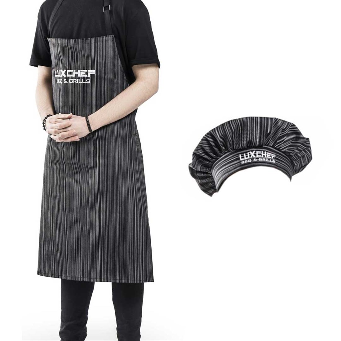 Luxchef Barbekü İkili Takım (Luxchef Önlük+Mantar Şapka)