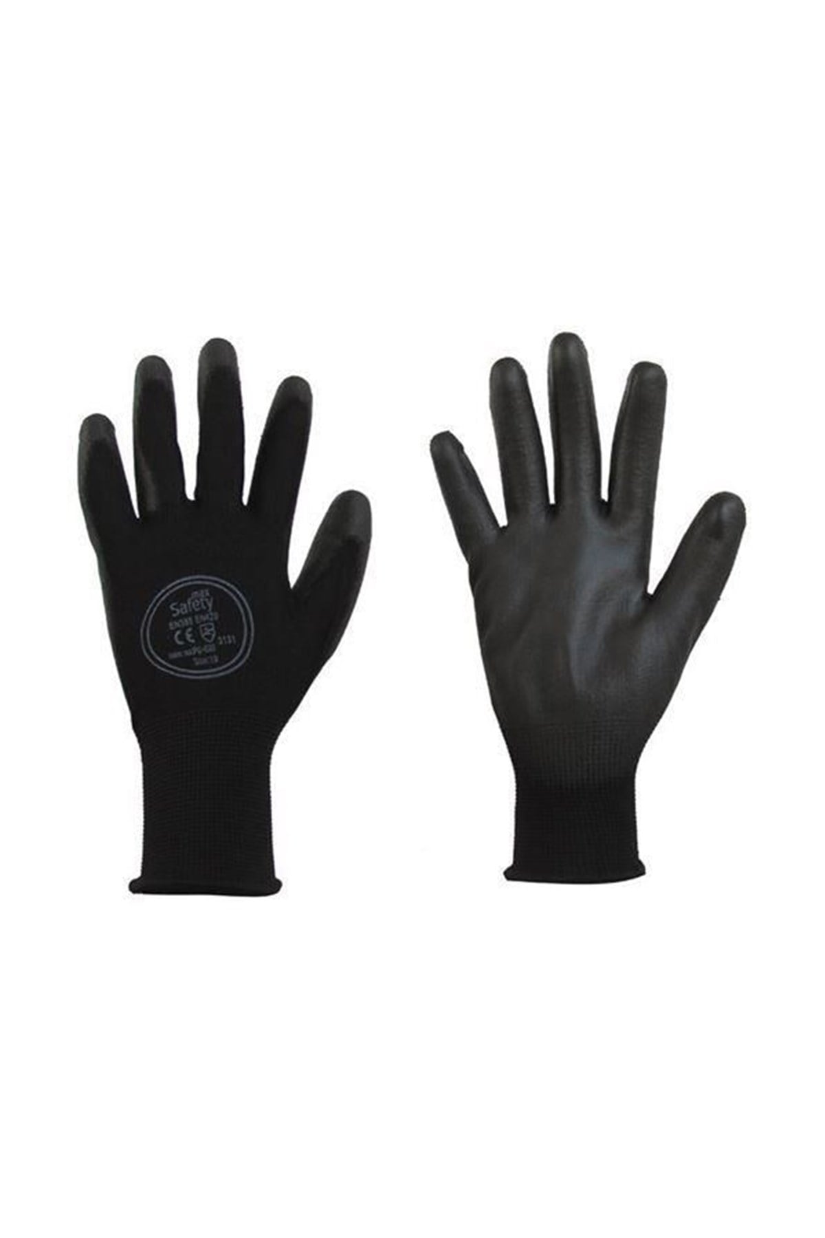 MAX SAFETY NIT200 NİTRİL POLYESTER ELDİVEN SİYAH NO:10