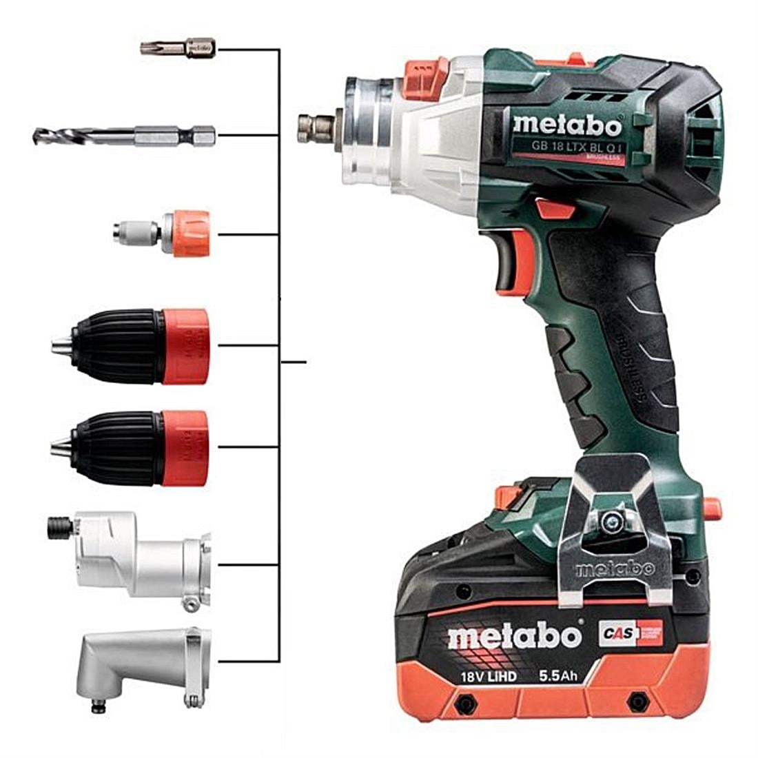 METABO GB 18 LTX BL QI/5.5 Şarjlı Kılavuz Çekme Matkabı 18 Volt
