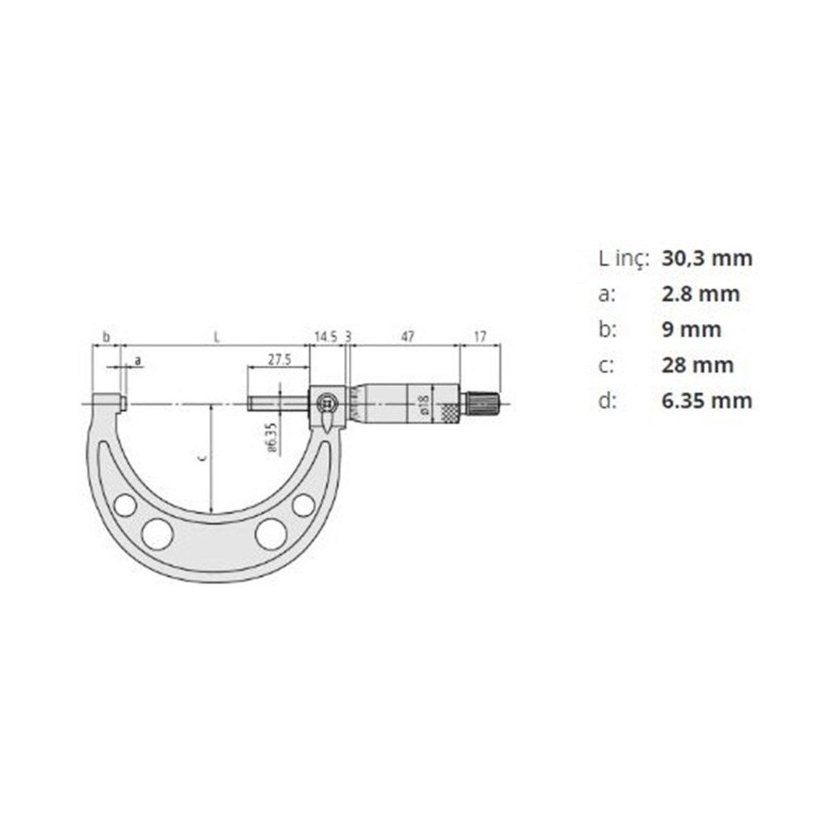 MİTUTOYO DIŞ CAP MİKROMETRESİ 103-137 110103137