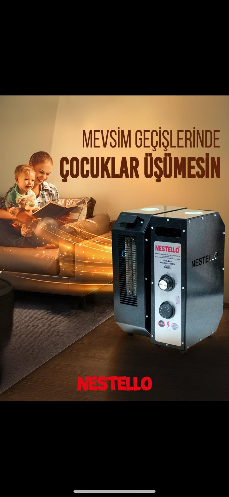 Nestello Mono Fanlı Isıtıcı 3400w