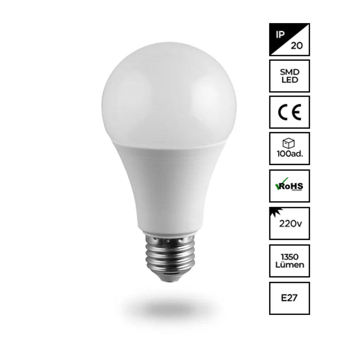 Noas 15W Led Ampul Beyaz YL95-1501 