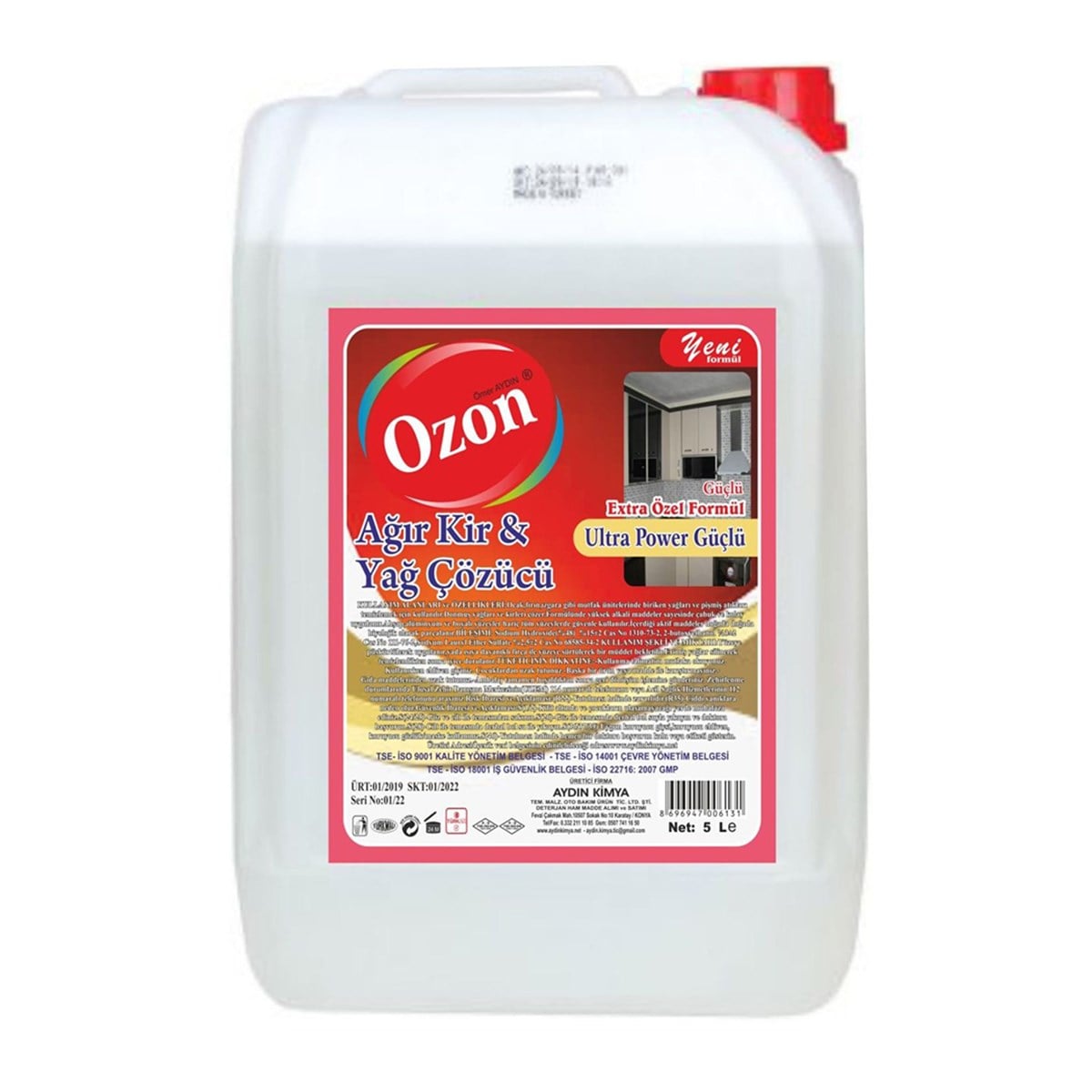 Ozon Ağır Kir Yağ Çözücü 5Lt
