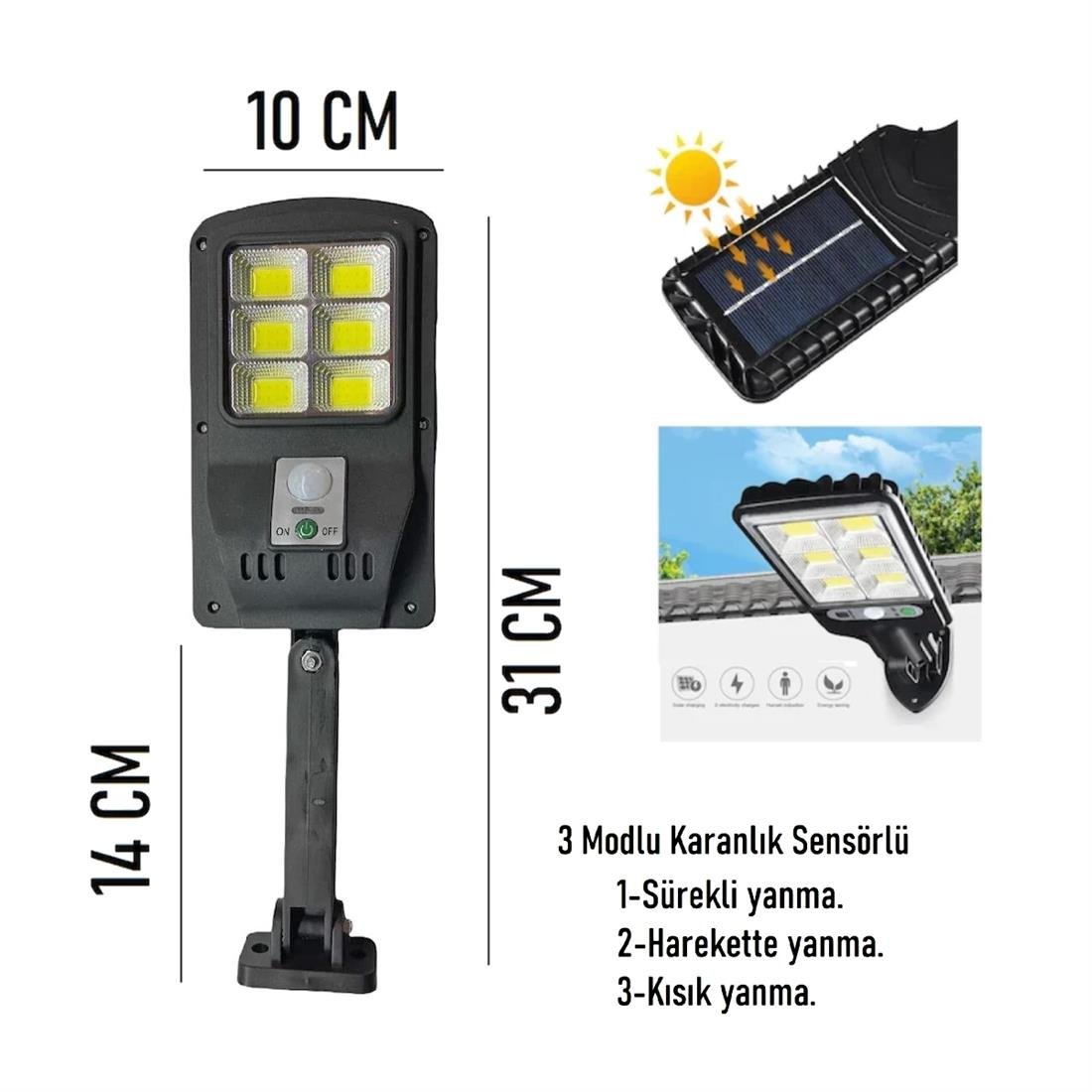 Panther CL-180-6 Solar Sensörlü Sokak Lambası