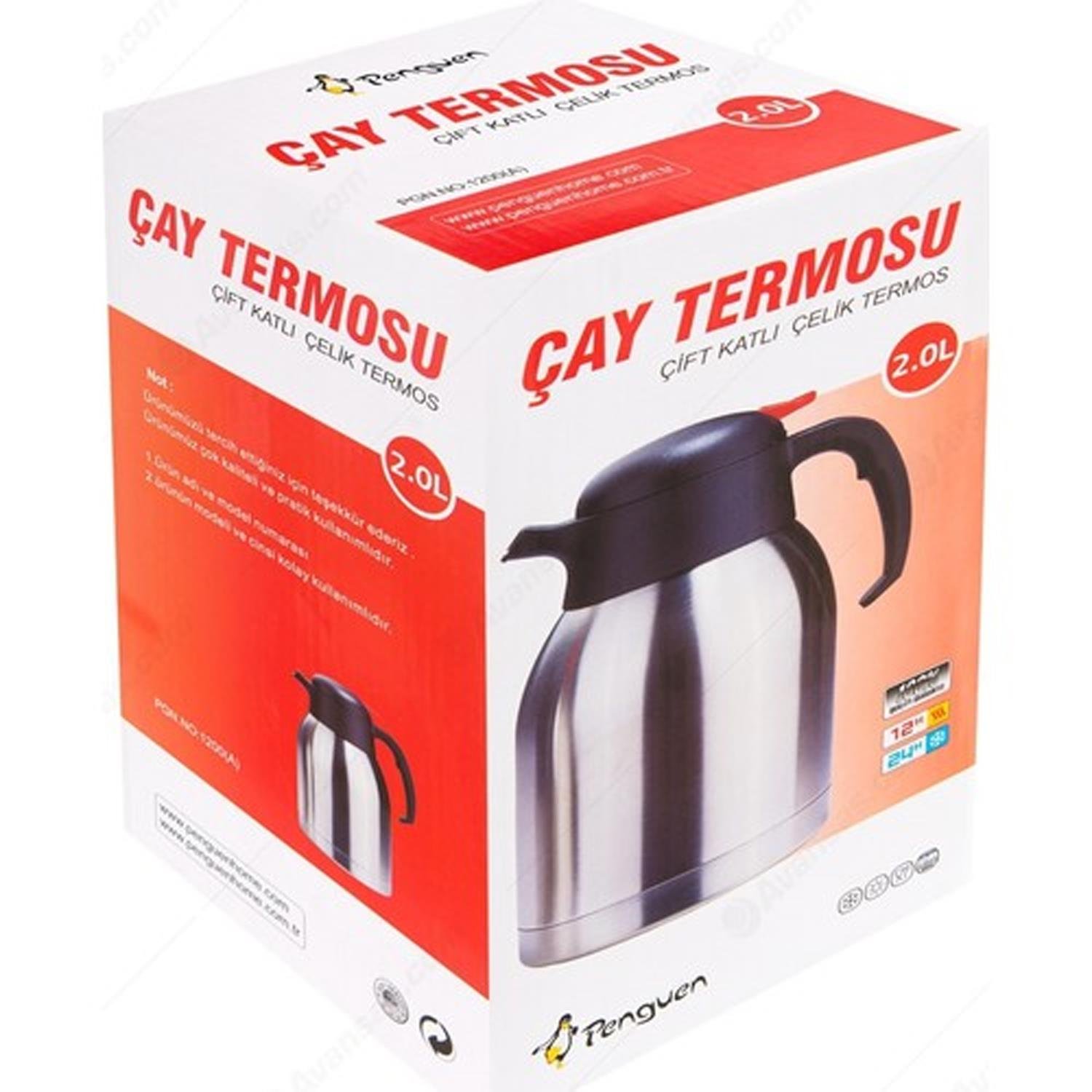 Penguen 1200A Çift Katlı 2 lt Çelik Termos